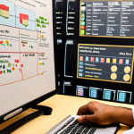 A determined entrepreneur, potentially of South Asian descent, is shown actively engaged in deep market research. The scene captures multiple facets: close-ups of them listening intently to diverse customers in various settings (perhaps a local market, an office, or over a video call), observing user behavior on a laptop screen, and synthesizing insights on a whiteboard. A subtle 'gold mine' or treasure chest is hinted at in the background, symbolizing the discovery of invaluable market data. The overall atmosphere is one of focused discovery and the emergence of a clear, unique path, illuminated by insightful lighting. Realistic photo, high detail.